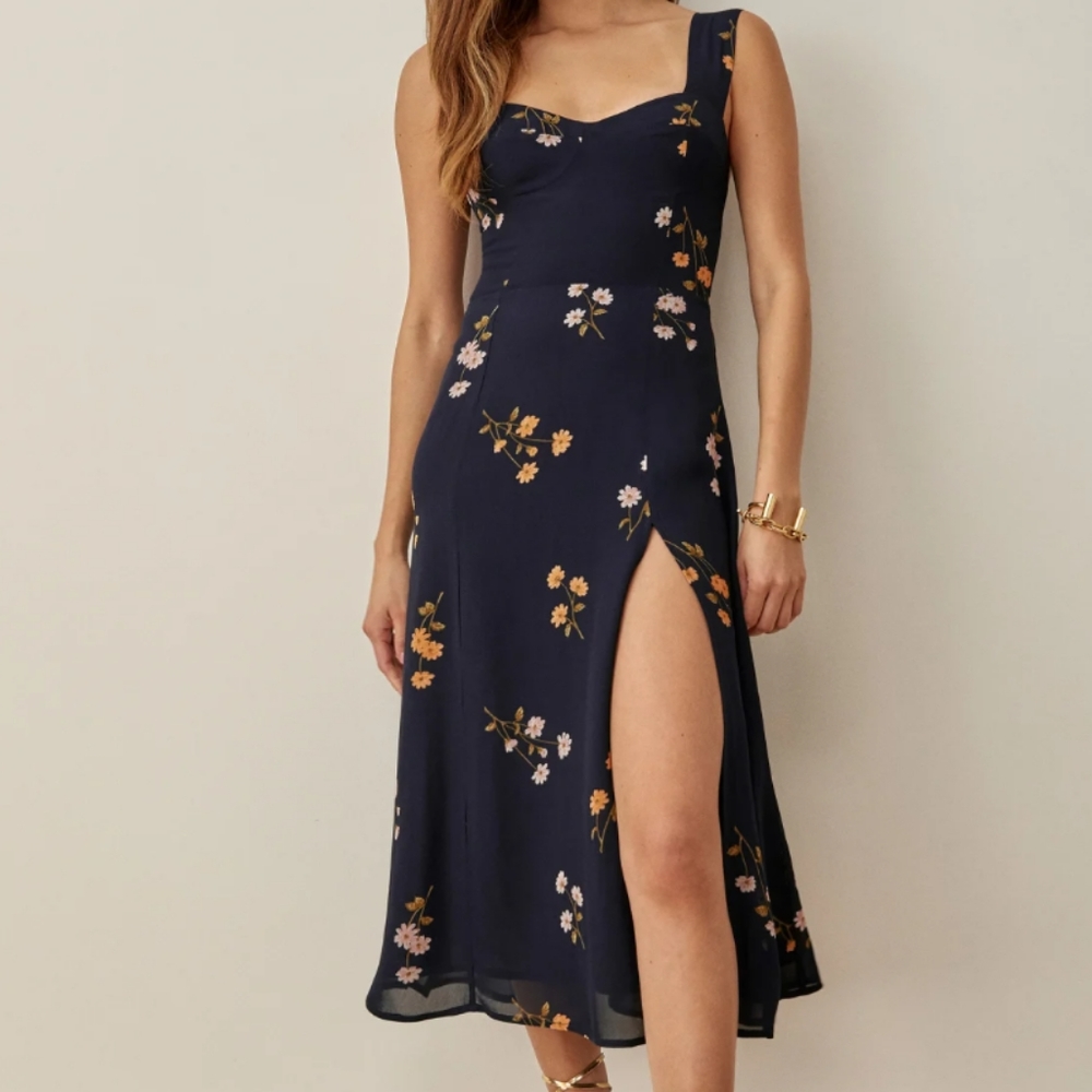 Reformation Fulton Dress in Princess Margaret, Size 8